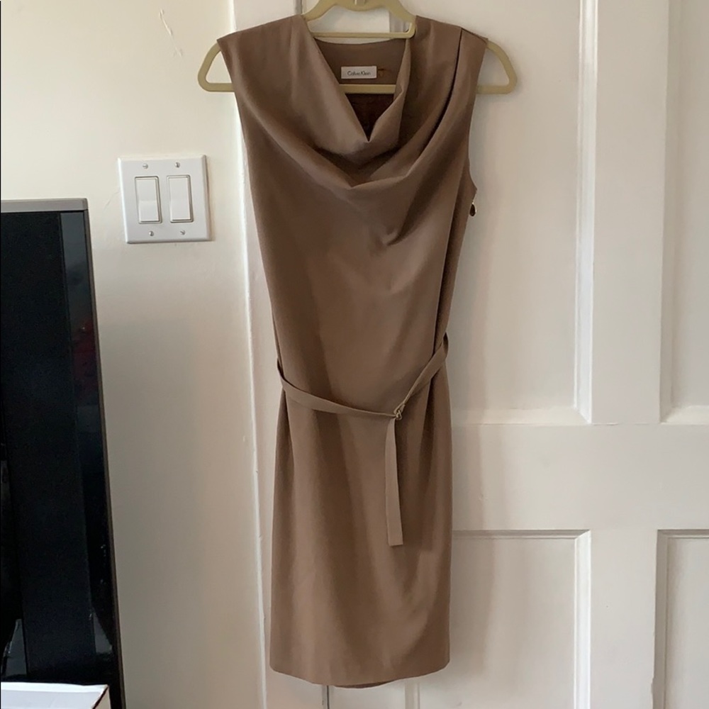 Calvin Klein belted work dress